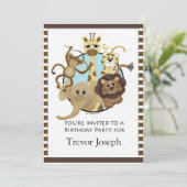 バースデーパーティ招待サファリスタイル 招待状 (スタンド正面)