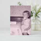 バースデーパーティ招待状のヴィンテージの写真 招待状 (スタンド正面)