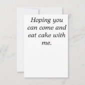 バースデーパーティ招待状のヴィンテージの写真 招待状 (裏面)