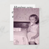 バースデーパーティ招待状のヴィンテージの写真 招待状 (正面/裏面)