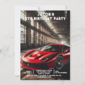 バースデーパーティ招待状カスタム年齢カーズ 招待状 (正面)