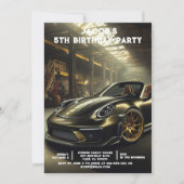 バースデーパーティ招待状カスタム年齢カーズ 招待状 (正面)