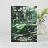 バースデーパーティ招待状カスタム年齢カーズ 招待状 (スタンド正面)