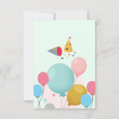 バースデーパーティ招待状 出欠カード (裏面)