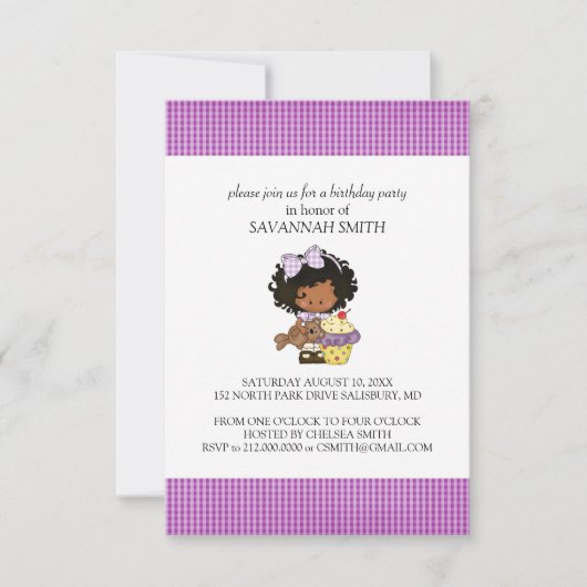 バースデーパーティ招待状 招待状 (正面)