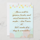 バースデーパーティ招待状 招待状 (裏面)