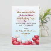 バースデーパーティ招待状 招待状 (スタンド正面)