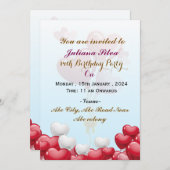 バースデーパーティ招待状 招待状 (正面/裏面)