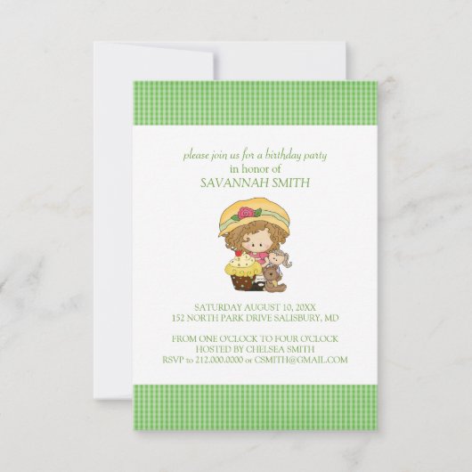 バースデーパーティ招待状 招待状 (正面)