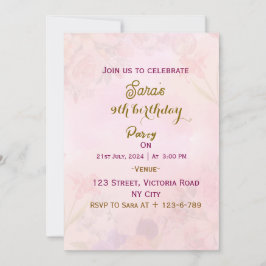 バースデーパーティ招待状 招待状