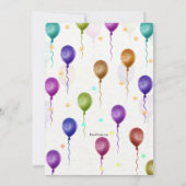 バースデーパーティ招待状 招待状 (裏面)