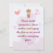 バースデーパーティ招待状 招待状 (裏面)