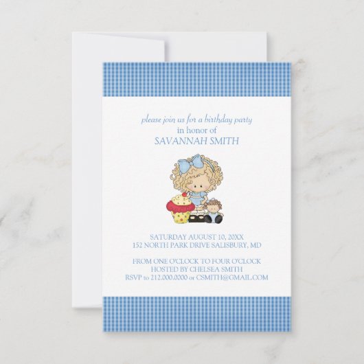 バースデーパーティ招待状 招待状 (正面)