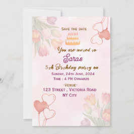 バースデーパーティ招待状 招待状