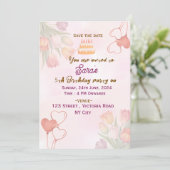 バースデーパーティ招待状 招待状 (スタンド正面)