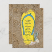 バースデービーチパーティー 招待状 (正面/裏面)