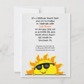 バースデービーチパーティー 招待状 (裏面)