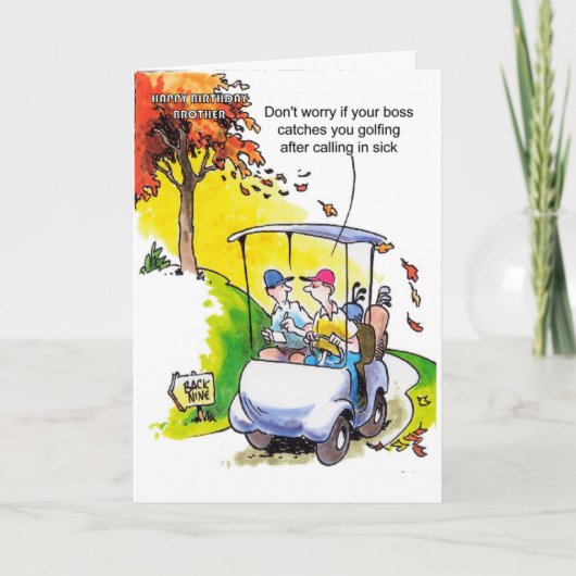 バースデーブラザーゴルフゲーム カード (正面)