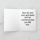 バースデーブラザーゴルフゲーム カード (内部)