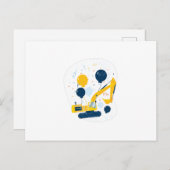 バースデーブルドーザー ポストカード (正面/裏面)