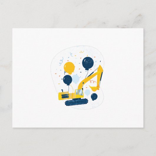 バースデーブルドーザー ポストカード (正面)