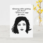 バースデーブルー カード (黄色い花)