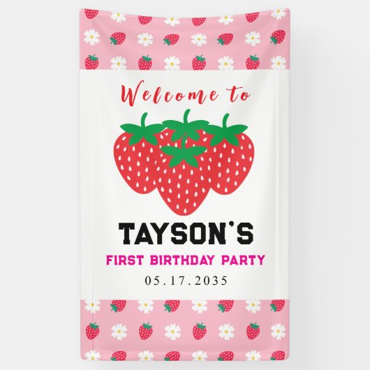 バースデーベアリー ファーストバースデー 1歳の誕生日 横断幕 (縦)