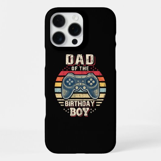 バースデーボーイのお父さん おそろい ビデオゲーマー 誕生日 iPhoneケース (裏面)