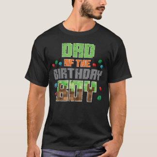 バースデーボーイのパパ ピクセルゲーミング 誕生日パーティー Tシャツ