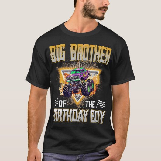 バースデーボーイの兄貴分モンスタートラック Tシャツ (正面)