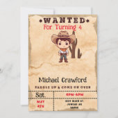 バースデーボーイ カントリーウェスタン 探偵 招待状 (正面)
