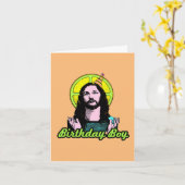 バースデーボーイ・ジーザス・カード カード (黄色い花)