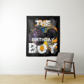 バースデーボーイ モンスター トラック おそろいの ファミリー タペストリー (インサイチュ)