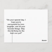 バースデーラブ ポストカード (裏面)