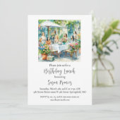 バースデーランチおしゃれレディース 招待状 (スタンド正面)