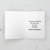 バースデー笑わされるタユーモグリーティングカード カード (内部)