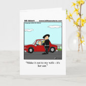 バースデー笑わされるタユーモグリーティングカード カード (黄色い花)