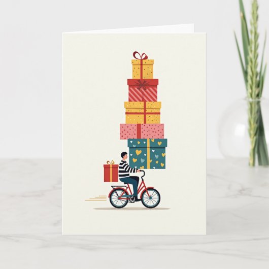 バースデー自転車ギフトカード カード (正面)
