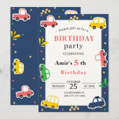 バースデー・アドベンチャーにエンジン全開！ 招待状 (正面/裏面)