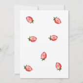 バースデー・インビテーション（いちごのテーマ） | ファーストバースデー 招待状 (裏面)