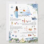 バースデー・ウィークエンドの旅程 | メノルカ 招待状 (正面)