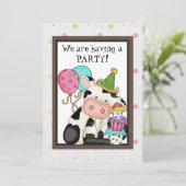 バースデー・カウ・インビテーション 招待状 (スタンド正面)