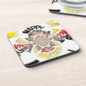 バースデー・カレイドスコープ・アートプリント コースター (左側)