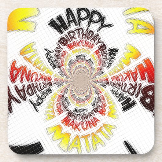 バースデー・カレイドスコープ・アートプリント コースター (正面)