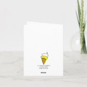 バースデー・カードのアイスクリームコーン猫のピンク カード (裏面)