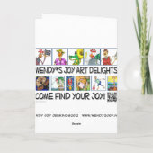 バースデー・カードのオンドリのイラストレーションのワイングラス カード (裏面)