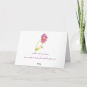 バースデー・カードのデイジーの花束の絵画 カード (裏面)