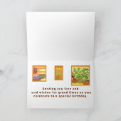 バースデー・カードのデジタル元のカリブのな芸術 カード (内部)