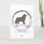 バースデー・カードのニューファウンドランドの子犬 カード (裏面)