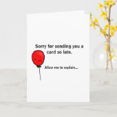 バースデー・カードのパラドックス-遅れて誕生日 カード (黄色い花)